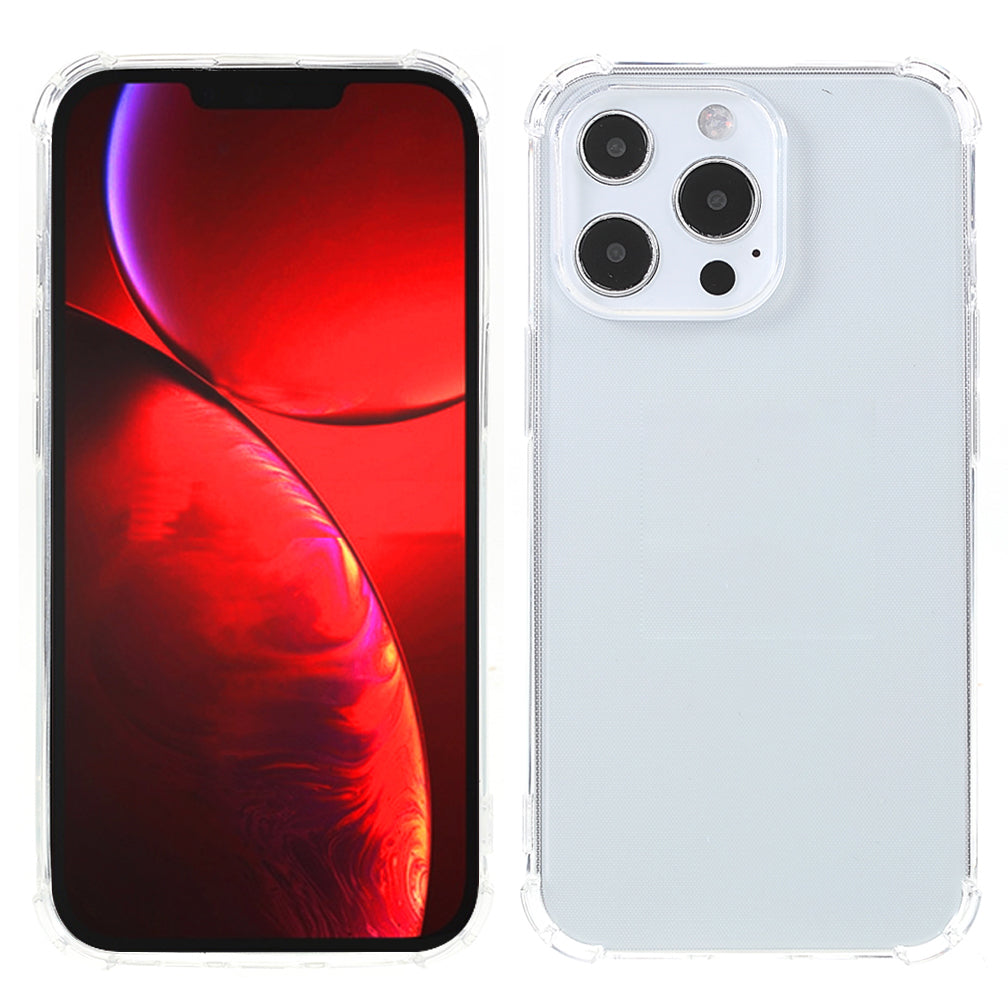 For iPhone 14 Pro Clear Phone Case Flexible TPU Shockproof Corners Cell Phone Cover For iPhone 14 Pro Clear Phone Case Flexible TPU Shockproof Corners Cell Phone Cover